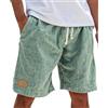 yijan Men's Linen Blend Summer Shorts - Casual Lightweight Summer Shorts with Drawstring, Pockets, And Elastic Waist (04,L)