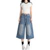 Gyaimxfu Baggy Jean Shorts Donna Y2K Jeans Vintage Bermuda Pantaloni 3/4 Donna Hip Hop Shorts Jeans Elegante Gamba Larga Pantalone Casual Pantaloncini Larghi Denim Taglie Forti Streetwear