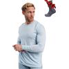 Merino.tech Maglia Termica Lana Merino Uomo - 100% Intimo Termico Lana Merino Uomo Leggero, Medio, Pesante con Calzini (X-Large, 165 Arctic)