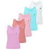 LOREZA ® 5 Cannottiera da Bambina in Cotone Canotta Intima con Strass - 2-13 Anni