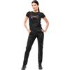 strongAnt Salopette da lavoro da donna Elasticizzata Berlin. Salopette combinati - Pantaloni magazzino giardiniere, tasca per ginocchiere - Nero Bianco Rosa
