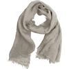 JOPHY & CO. Sciarpa 100% Lino Donna Uomo Leggera MADE IN ITALY (Fango)