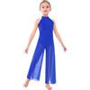 Chaoyinn Justaucorps La Danza Contemporanea Bambina Costume La Danza Lirica Moderna Tenuta con Pantalone Fenduto Il Balletto Classico Abbigliamento