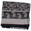 Emila Sciarpa nera uomo elegante pashmina foulard leggero fular fantasia paisley da signore per ragazzo ragazza donna in seta morbida di moda business lavoro primavera autunno 2026 Nero