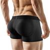 JOCKMAIL Boxer da uomo boxer intimo traspirante uomo imbottito intimo boxer intimo uomo, Nero , XL