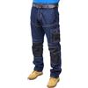HASHOOB TRADING FZE Jeans da lavoro da uomo, resistenti, multitasche, cargo da combattimento, pantaloni da lavoro, jeans da lavoro di sicurezza per costruttori, Blu-1, W32 / L32