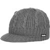 Eisbär Berretto a Maglia Agor Donna/Uomo - Made in The EU Cappello Intreccio Fantasia Beanie Lavorato Knit Peak Pull on con Visiera, Visiera Inverno Autunno/Inverno - Taglia Unica Grigio