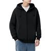 Generic DENGJIAMY Felpa con Cappuccio con Cerniera da Uomo Casual in Tinta Unita a Maniche Lunghe con Coulisse con Tasca da Uomo Taglie Forti Felpa con Cappuccio Autunnale, Nero, 6XL