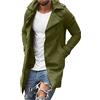 Rrongwn Trench Cappotto lungo da uomo, in lana, antivento, leggero, slim fit, cappotto invernale, per il tempo libero, per il lavoro, per le mezze stagioni, monopetto, Verde militare., XXXL