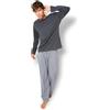 TRAMAS+ Pigiama Uomo in 100% Cotone, Pigiama Uomo Completo Lungo con Maniche Lunghe, Comodo e Traspirante - XXL, Raya Chuck Blu Navy