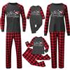 Kobilee Pigiama Coppia Fidanzati, Comode Maglietta a Maniche Lunghe e Pantaloni Invernale Sleepwear Natalizi Abbinato Coppia con Stampa Set Pigiama Natalizio Famiglia per Mamma Papà Bambino M