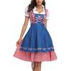 Generic Dirndl Abito tradizionale da donna per Oktoberfest carnevale Dirndl Oktoberfest da donna costume tradizionale (A03-Blue, XXXXXL)