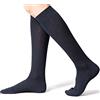 Ciocca Calze Lunghe Lisce in Caldo Cotone Stretch - 6 Paia - Made in Italy - Calze Donna Invernali Sotto Ginocchio con Rinforzo Punta e Tallone