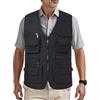 HZQIFEI Uomo Gilet da Pesca Multitasche Giubbino da Lavoro Smanicato Traspirante Outdoor Vest JRC Safari Giacche Gilet MJ10 (Nero, L)