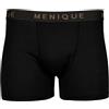 Menique - Slip da uomo in lana merino, boxer da uomo, biancheria intima da uomo morbida, traspirante e senza odori per uomo, Nero, S