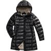 Blauer Giubbino lungo Impermeabile Trench Imbottito in ovatta da donna, MICRO RIP, modello ADELAIDE 25WBLDK02069 (IT, Testo, XS, Regular, Regular, 999EI nero interno beige)