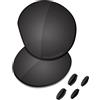 Saucer Lenti di ricambio premium per occhiali da sole Oakley HSTN OO9464 da 50 mm, Carbon Black Polarizzato, Taglia unica