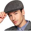 Wantonfy Berretto Piatto da Uomo Newsboy Berretto Baschi Scozzesi British Style Retro Coppola Cappello Strillone Paraorecchie Ivy Caps Invernale Auttuno