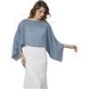 BEAUTELICATE Chiffon Bolero con Manica Pipistrello Donna Scialle Stole Trasparente Estiva per Sposa Matrimonio Cerimonia