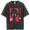 Anjinguang Magliette Mob Psycho 100 Anime Manga Mob Reigen Arataka Camicia Lavata Vintage Cosplay Maglietta Estiva Casual a Maniche Corte per Uomo Donna, Tipo 1, S