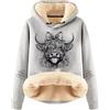 Generic Felpe con cappuccio da donna foderate in pile tinta unita pesante con cappuccio vestiti per il freddo ingranaggio foderato in lana spessa con cappuccio termico invernale colorato felpe country