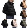 Générique Piumino senza maniche da donna corto, giacca interna da donna in pile caldo senza cappuccio, piumino invernale per casa, cappotto casual quotidiano con tasca giacca con cerniera gilet leggero, Nero
