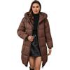 MJGkhiy Piumini Abbigliamento Donna Sotto I 50 Euro Giubbotto Invernale Elegante Cappotto Caldo Giacca Trapuntata Lungo Antivento con Cappuccio Casual Parka Piumino Imbottito con Zip e Tasche