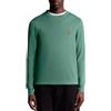 Lyle & Scott Maglione girocollo in cotone merino, Verde agave, M