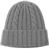 CLASSE77 - Cappello in Lana con Fantasia di Cucitura a Treccia - Berretto in Maglia Artigianale - Made in Italy (IT, Testo, Taglia Unica, Grigio)
