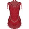 Oyolan Body da ginnastica da bambina senza maniche Leotard Danza Body Franges Strass Vestito Pattinaggio Artistico Costume Spettacolo, Bordeaux, 7-8 Anni