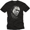 MAKAYA Magliettea Uomo Maniche Corte - Charles Bukowski - Cotone Nera Tumblr con Frasi Divertenti XL