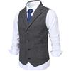 Allthemen Gilet da Uomo in Tweed di Lana Gilet Formale da Uomo Gilet da Uomo Retrò da Matrimonio d'Affari