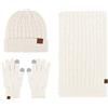 Sonnena Set Invernale Uomo: Guanti Touch Screen, Sciarpa Lunga e Cappello In Maglia - Completo Invernale in Lana di Alpaca da 3 Pezzi per Donna e Uomo Regalo Morbido Per Outdoor