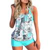 uxxnjfg Tankini Donna Mare Curvy Ti Costume Donna Due Pezzi Piscina Costumi Vita Alta Brasiliana Pantaloncino Tankini