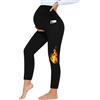 HIPOWER Leggings termici da donna a vita alta, caldi leggings premaman invernali per gravidanza, yoga