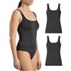 Risalti Canotta Donna Spalla Larga Bamboo Senza Cuciture 2 pz
