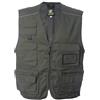 Siry Work Gilet senza maniche uomo multitasche, in cotone e poliestere, pesca, logistica, con tasca portabadge a scomparsa e profili rifrangenti, JRC Art. New Safari