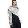 Gragengs Pashmina Scialle Wrap con etnico Paisley Two Tone Jacquard Sciarpa per le donne, Grigio piuma, Taglia Unica