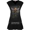 Spiral Steam Punk Ripped Donna Miniabito Nero