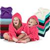 Emily´s Check Emily 1522.2202 - Accappatoio in morbido pile, per ragazzi e ragazze, Microfibra, 100% poliestere., rosa., 3-5 Anni