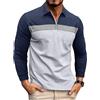 Ryehack Polo Uomo 1/4 Zip Casual Top Manica Lunga Maglietta Raglan Cotone Camicia Golf Regular Fit S-3XL