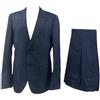 Generico Abito Uomo Sartoriale Slim Fit, Fresco Lana Tasmania, Giacca 2 Bottoni, Pantalone Stile Slim, Made in Italy, Blu Scuro (IT, Numero, 48, Regular, Regular, 7, Blu GESSATO)