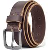 Ashford Ridge 34mm (1.25) Pieno di nascondere la cintura in cuoio - Marrone 90cm