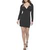 Guess Long Sleeve Ity Cut out Sheath Dress Abito da cocktail Donna, Nero , 6