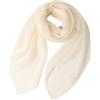Prettystern Foulard Quadrato in 100% Cashmere 100/100 cm - Sciarpa Leggera Ultra Fine - Elegante Donna Primavera Estate bianco