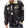 MERCH ATTIRE Bomber Aviator Pilot Bomber da uomo in pelle classica G-1 giacca da volo per uomo con toppe Air Force
