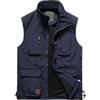 RUMAOZIA Gilet senza maniche, da uomo, estivo, da pesca, per attività all'aria aperta, con molte tasche, leggero, da lavoro, per il tempo libero, per la caccia, trekking, per il giornalista, Z02 blu