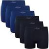 Liabel Slip/Boxer da Uomo Seamless Confezione da 6Pz - Mutande da Uomo in Microfibra Senza Cuciture Made in Italy (XXL, Boxer 3neri,3blu)