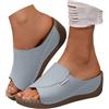 Generico Ciabatte Estive Donna, Ciabatte Donna Estive Ortopediche Sandali Pelle Anatomiche Eleganti, Zeppa Antiscivolo Supporto Arco per Casa e Spiaggia Scarpe Trekking Pantofole36