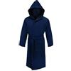 Moda Egidio Accappatoio Calibrato Unisex 100% Microfibra Con Cappuccio E Borsa Salvapazio (IT, Testo, 3XL, Regular, Regular, Plus size, Blue)
